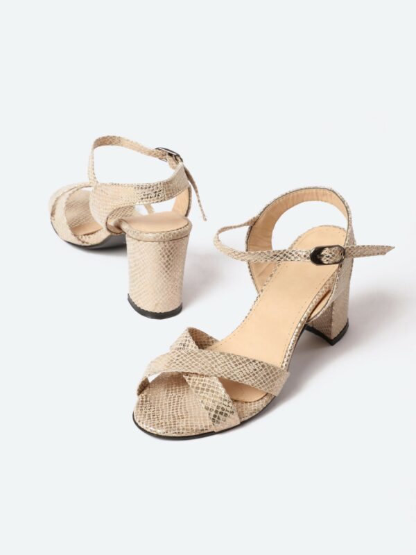 Leather Heeld Sandal - Image 2