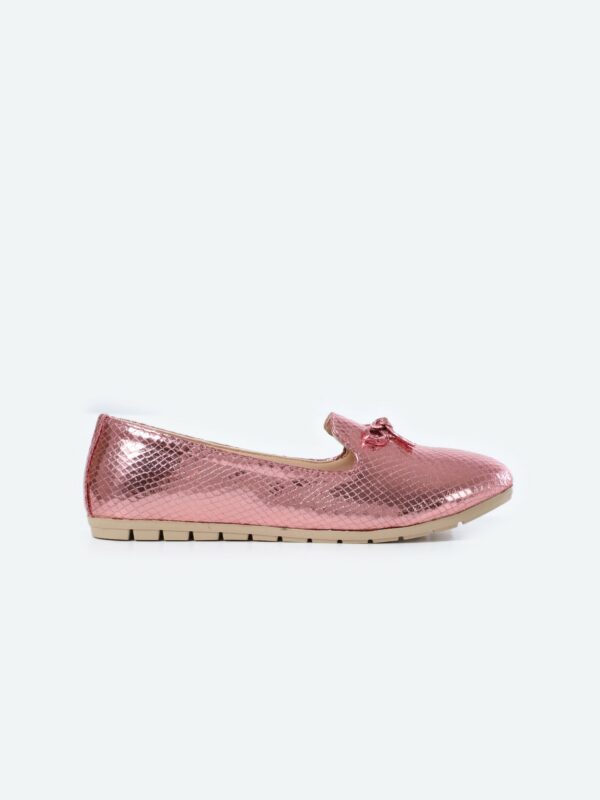 Snake Oval Toecap Slip On Ballerina - Image 22