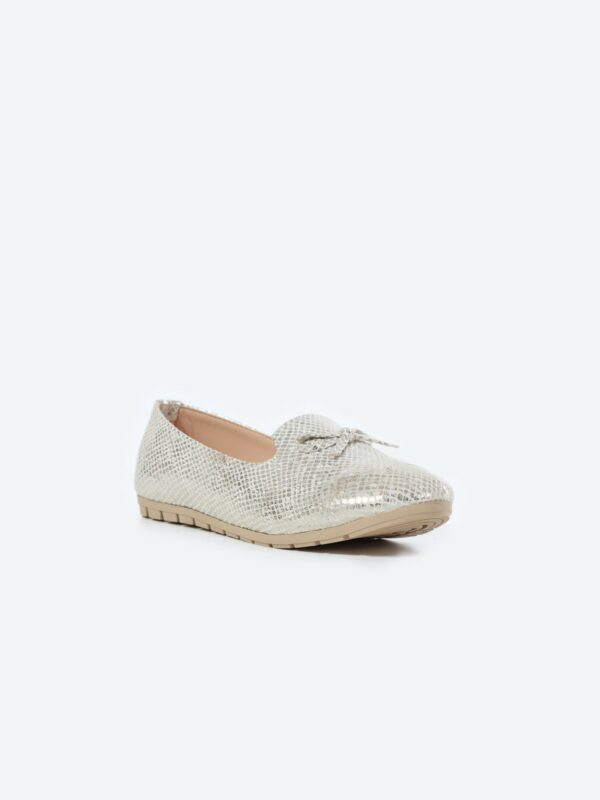 Snake Oval Toecap Slip on Ballerina - Image 14