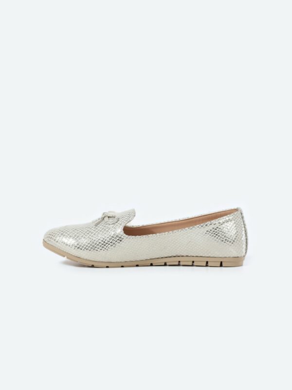 Snake Oval Toecap Slip on Ballerina - Image 12