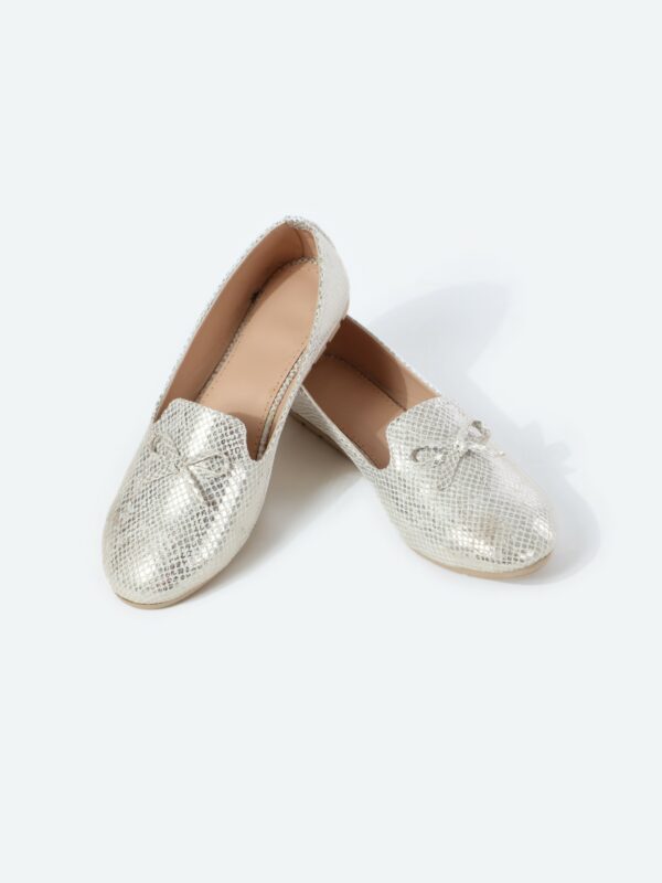 Snake Oval Toecap Slip on Ballerina - Image 10