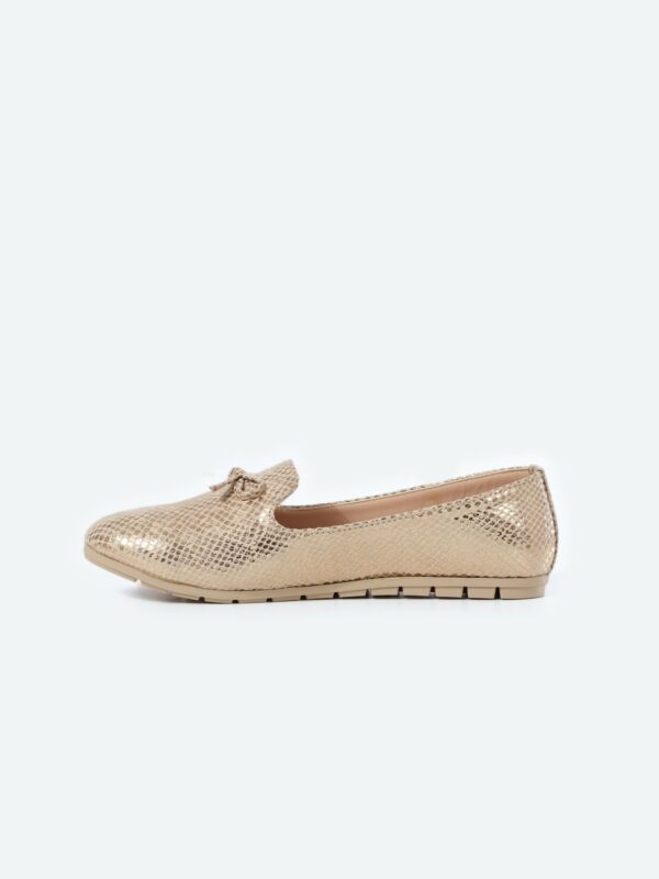 Snake Oval Toecap Slip on Ballerina - Image 7