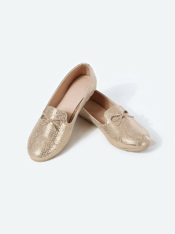 Snake Oval Toecap Slip on Ballerina - Image 5