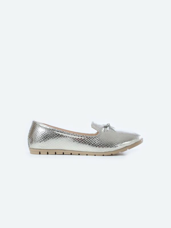 Snake Oval Toecap Slip On Ballerina - Image 5