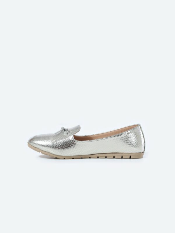 Snake Oval Toecap Slip On Ballerina - Image 3