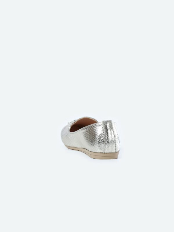 Snake Oval Toecap Slip On Ballerina - Image 4