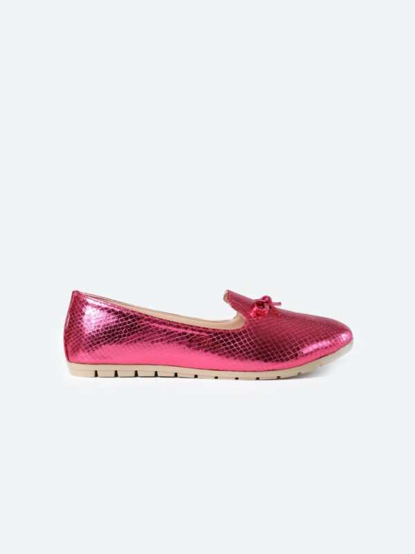 Snake Oval Toecap Slip On Ballerina - Image 16