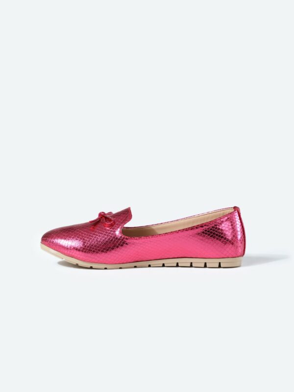 Snake Oval Toecap Slip On Ballerina - Image 15