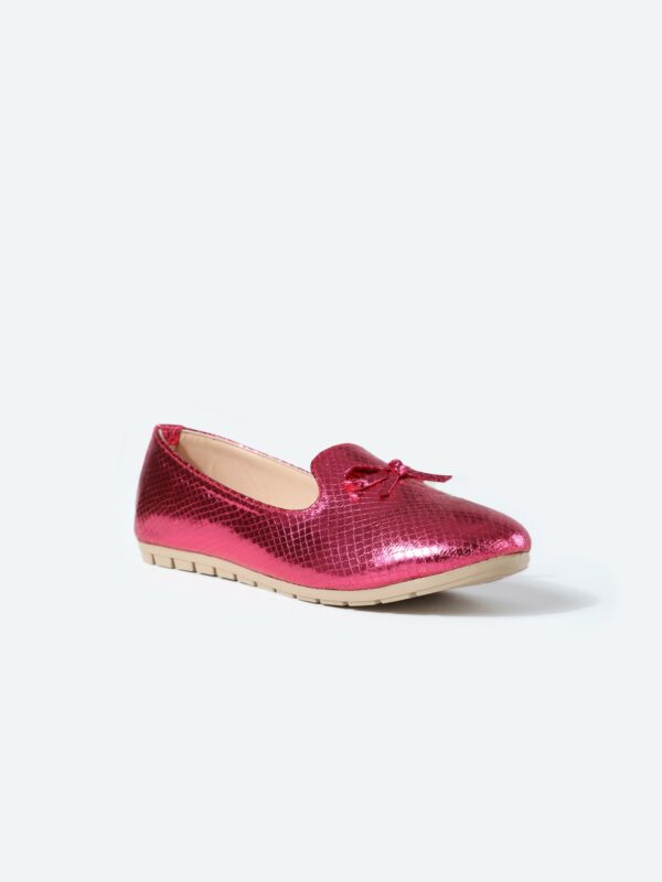 Snake Oval Toecap Slip On Ballerina - Image 14