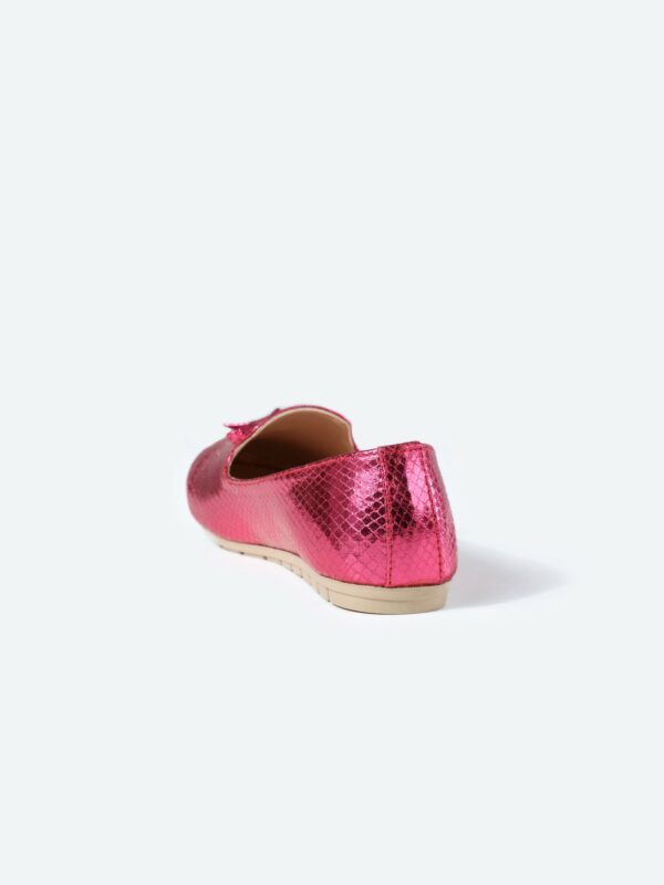 Snake Oval Toecap Slip On Ballerina - Image 13