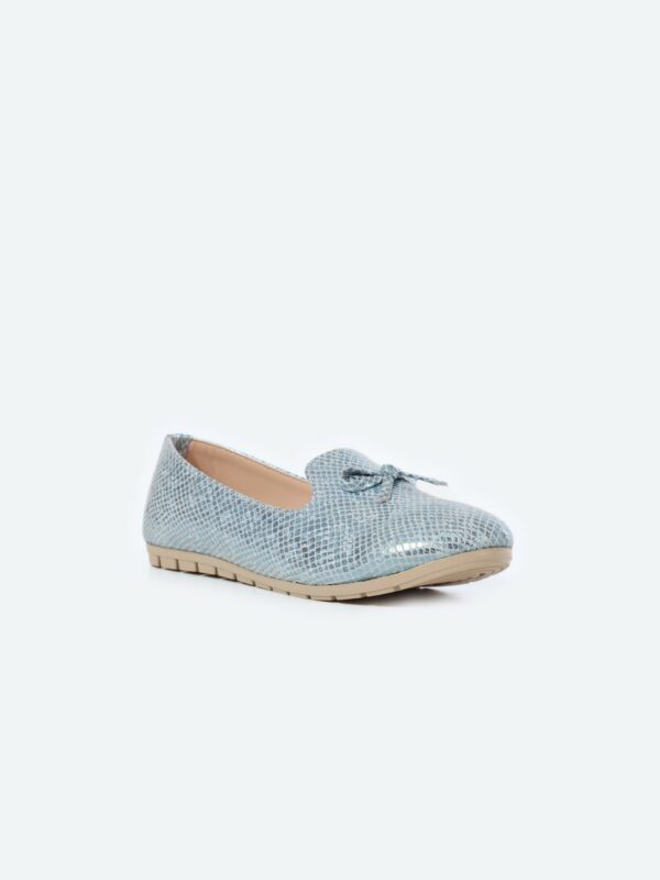 Snake Oval Toecap Slip on Ballerina