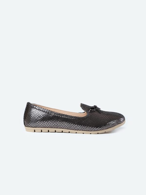 Snake Oval Toecap Slip on Ballerina - Image 18